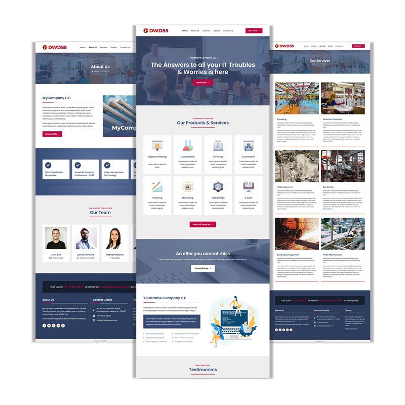 Visual representation of a completed website project.